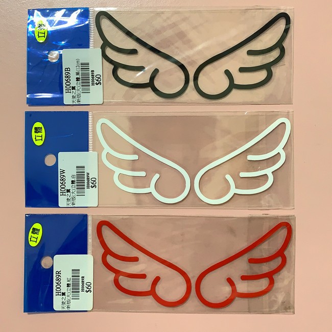 天使之翼 翅膀 wings(立體)貼紙 機車 汽車 重機 安全帽 防水 不脫落 貼紙 車身貼紙 品質優