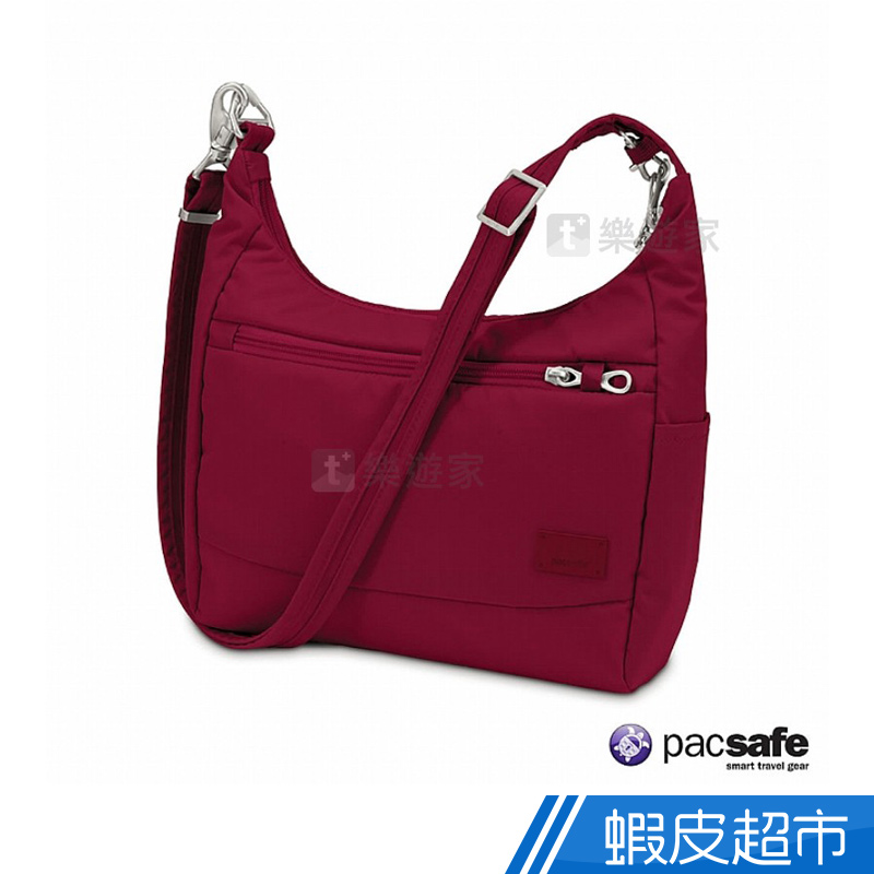 PF20210-Cranberries Pacsafe CITYSAFE CS100 休閒斜肩包(5L)(女)(莓紅色)