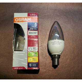 OSRAM 歐司朗 LED STAR CLASSIC B25 3.6W 2700K 燈泡色 E14 省電燈泡 不可調光