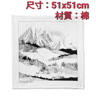 日本 Keystone 方形手巾 阿爾卑斯山 風景 手巾 手帕 景點 ☆ TeTe小舖 ☆