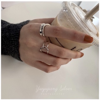 ✨mendy 💕臺灣現貨 當日寄出💕冷淡風 個性簡約 復古百搭 交叉開口戒指