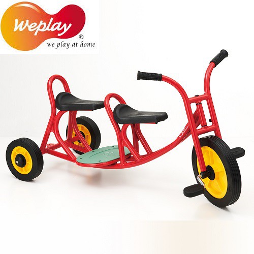 【Weplay】雙人腳踏車│專為3~6歲孩子設計的多人腳踏車│輪胎寬大 不易傾倒 不必打氣│最適合幼齡孩子的第一台車