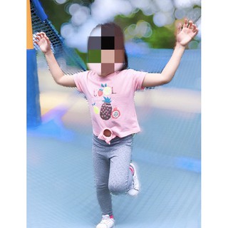<二手童裝>costco購入 粉紅鳳梨🍍圖案露肚短袖T恤-尺寸：6（約4-5Y)