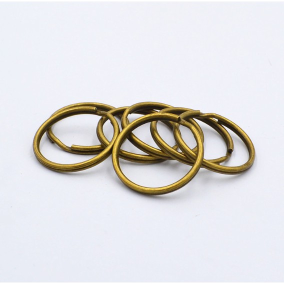 G-060-1 圓形圈 青銅色 圓形鑰匙圈 實用手工材料 單個鑰匙圈 鑰匙鏈配件 奶嘴鏈連接扣 飾品配件 DIY