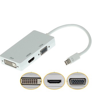 適用於 Appl-e MacBook 的 Mini DisplayPort DP 到 VGA HDMI DVI 轉換器適