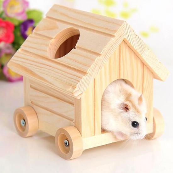 (現貨特賣)可移動式豪華木屋倉鼠木造玩具-小樂樂