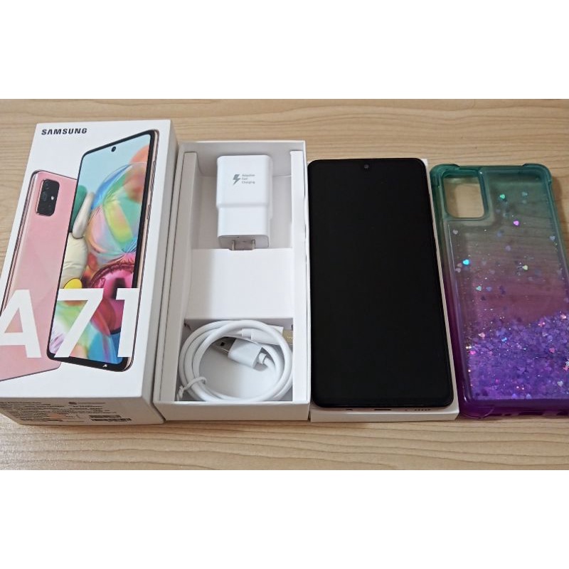 拍賣 Samsung A71 粉色 功能正常 盒裝配件齊全 贈：保護殼 霧面玻璃貼 台北可面交！！