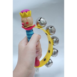 Linda Toy 木製 木鈴 手搖鈴 人物 響鈴 嬰兒 唱歌 歡樂 兒童 玩具 有趣 韓國 咪咪小品 公主 王子 韓國