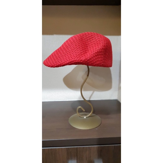 韓國製🇰🇷SO NICE紅色洞洞貝雷帽 貝蕾帽