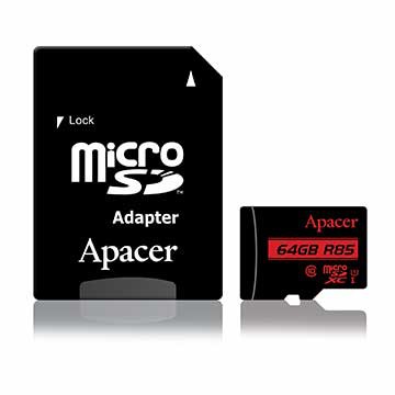 Apacer宇瞻 32GB/64GB/128GB MicroSDXC U1 Class10 記憶卡(85MB/s)