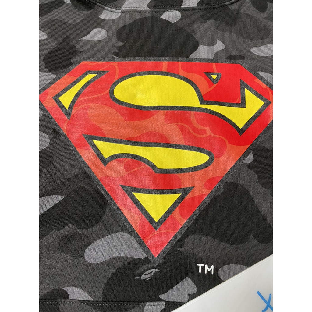 【 BAPE X DC 】SUPERMAN PULLOVER HOODIE 暗黑超人帽TEE