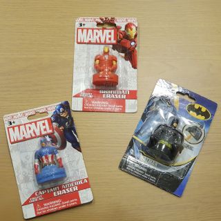 MARVEL 鋼鐵人 美國隊長 DC 蝙蝠俠 正義聯盟 人物造型橡皮擦 公仔