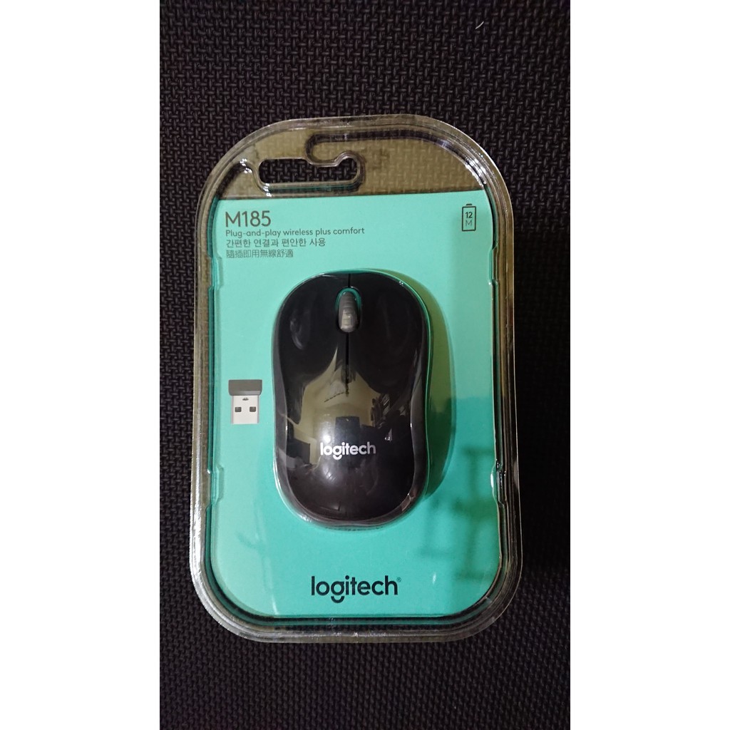 【Logitech  羅技  M185  無線滑鼠】  (全新贈品)  無線  藍芽  滑鼠  2.4GHz 1000d