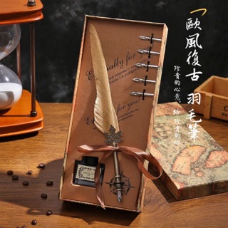 【生活市集】臺灣現貨 哈利波特 復古羽毛筆 羽毛筆專區 羽毛筆 鋼筆練字比沾水筆魔法畢業文具交換禮物聖誕禮物