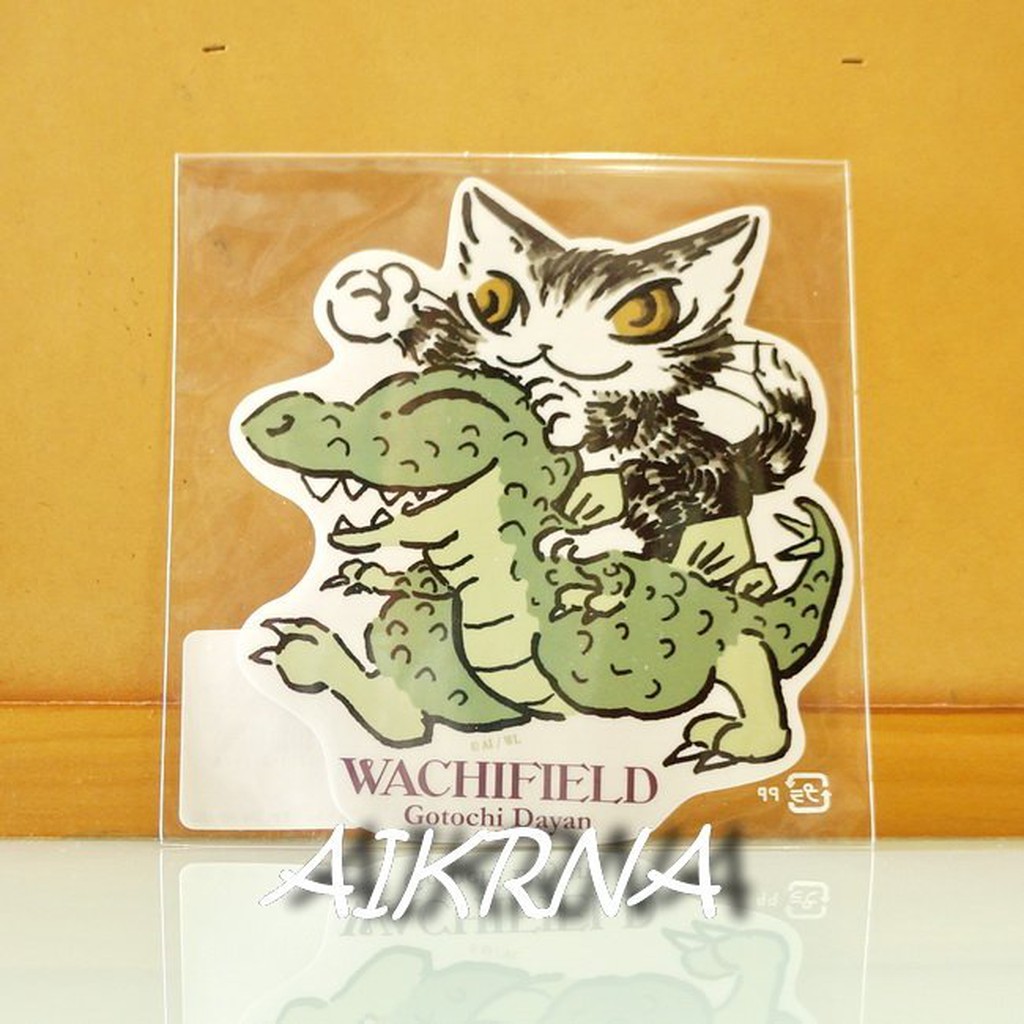 wachifield-dayan(瓦奇菲爾德,達洋)~全新限定品貓咪單面防水大貼紙(福井恐龍)