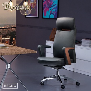 BOCELLI｜REGNO境界風尚高背辦公椅(義大利牛皮)經典黑|牛皮辦公椅|主管椅|原價21800特價17800
