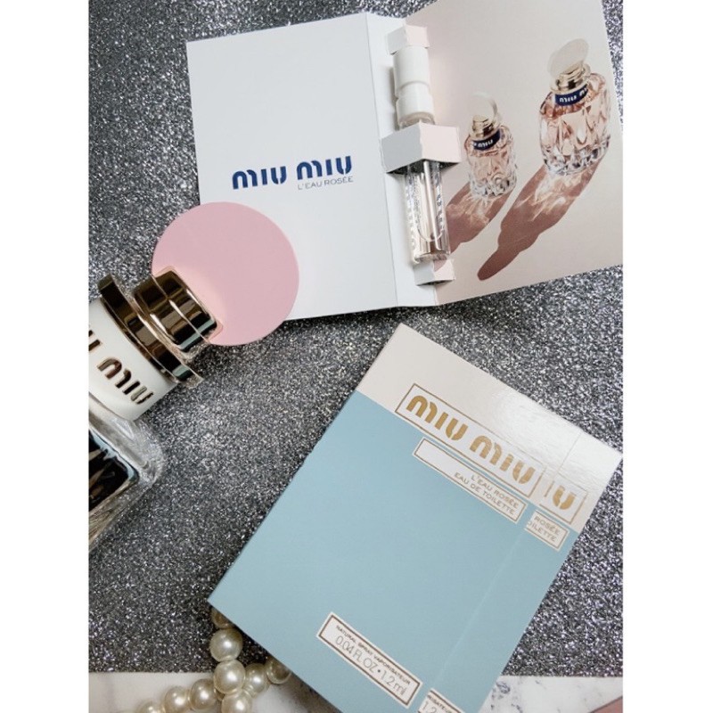 🇮🇹 miu miu L'eau Rosee 粉色嬉遊女性淡香水#1.2ml)歐洲專櫃原裝