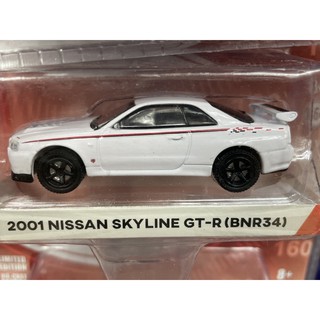 《模王》 1/64 美國綠光 模型合金車 2001 Nissan GTR R34