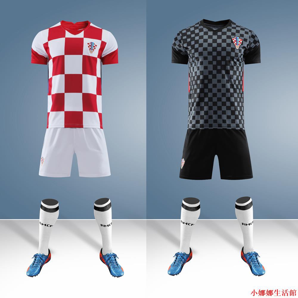 ~2020年歐洲杯克羅埃西亞國家隊球衣 男生足球服 足球訓練套裝 客製化印製印號 格子軍團