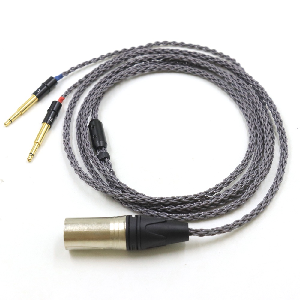 高品質 6.35 毫米 2.5 毫米 3.5 毫米 XLR 8 芯 OCC 鍍銀耳機線,適用於 Meze 99 Clas