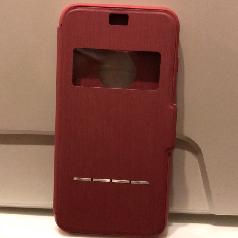 （二手）iPhone 6s plus 5.5吋-Moshi sense cover 側掀保護套桃紅色