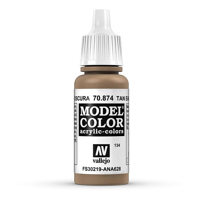 Acrylicos Vallejo AV水漆 模型色彩 Model Color 134 70874 米白大地色 17ml