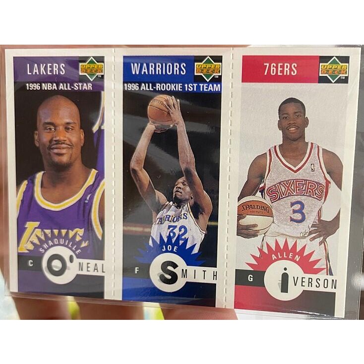 NBA 球員卡 Iverson O'Neal 1996-97 CC Mini-Cards 新人 特卡