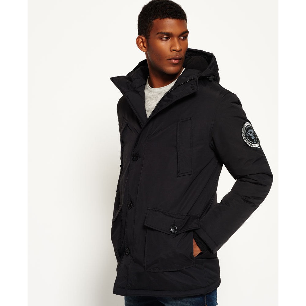 極度乾燥 Superdry Everest Parka Jacket 風衣連帽連身外套 黑色 XS 滑雪可 全新現貨
