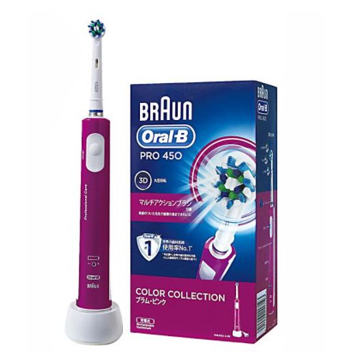 【德國百靈Oral-B】PRO450  3D電動牙刷/德國原廠製造/紫色