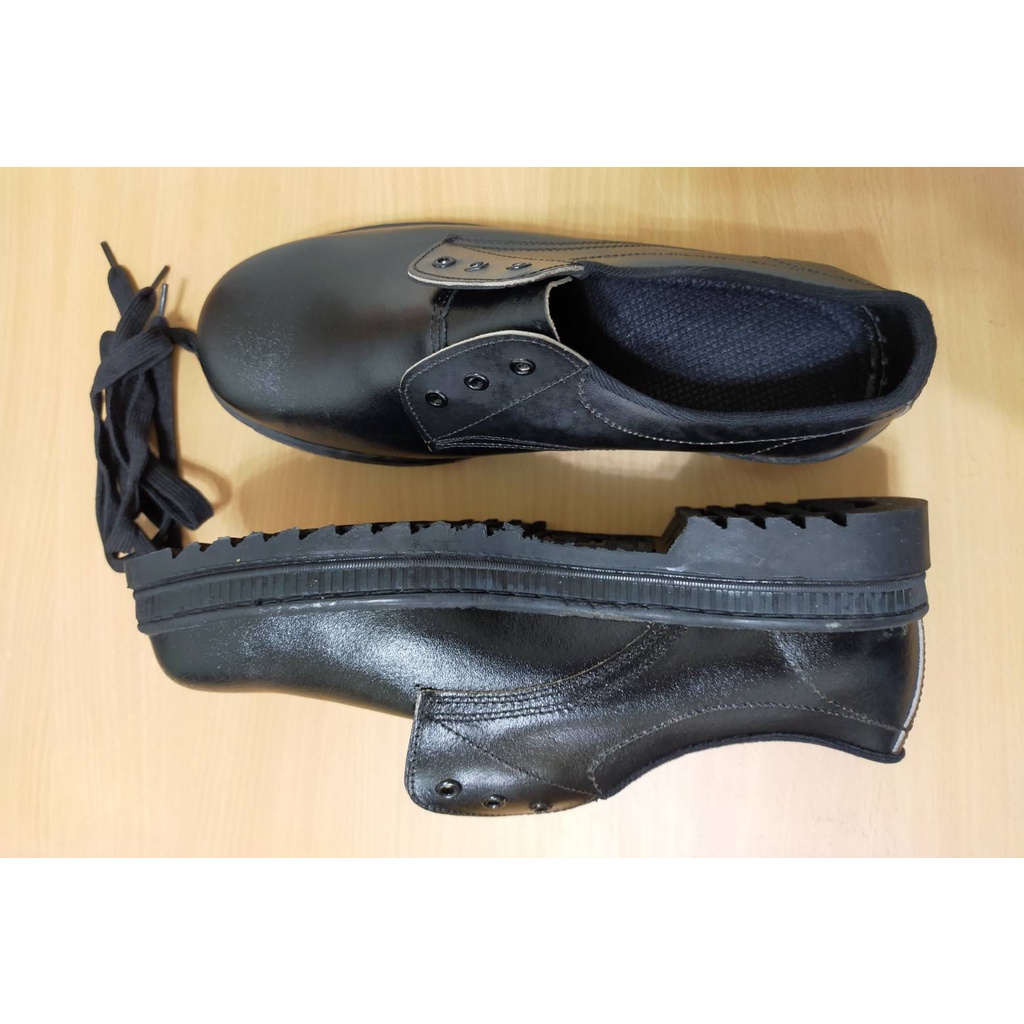 男款台灣製造 牛皮真皮 寬楦側邊縫線 鋼頭鞋 安全鞋 工作鞋（可當皮鞋） 9號（28.5）