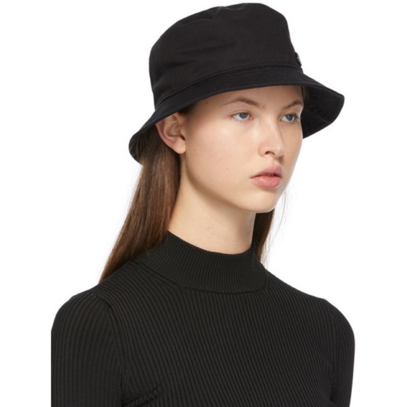 全新真品Maison Michel  徽標 黑色 新款 可折疊收納 漁夫帽