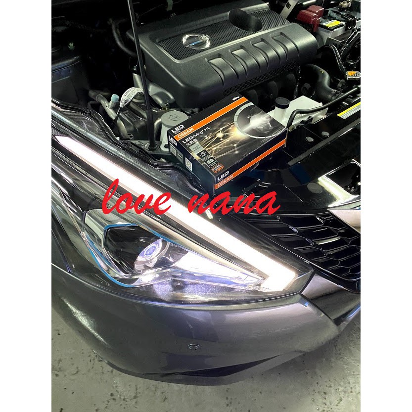娜娜汽車 日產i Tiida 專用led 歐司朗osram 火影者大燈超白光6000k 保固2年 蝦皮購物