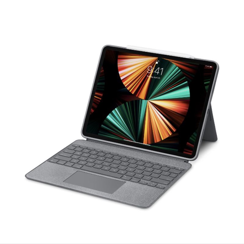 Logitech Combo Touch 鍵盤保護殼具備觸控式軌跡板，適iPad Pro 12.9 吋 (5 代平板)