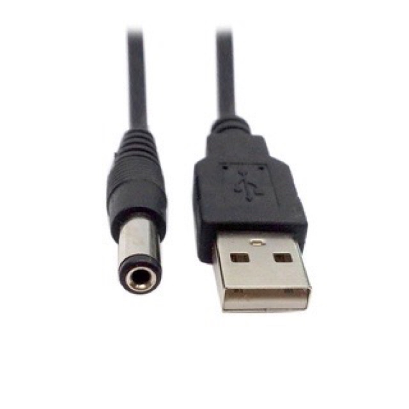 USB轉DC USB 2.0轉5.5mm 插頭供電線長度約：75cm DC 5.5轉USB 5v DC5.5*2.1mm