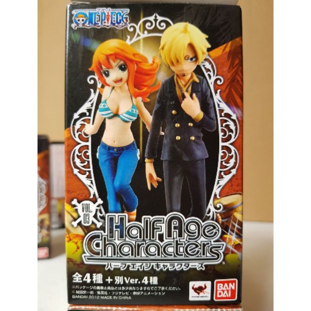 Bandai 海賊王盒玩half Age Characters Vol 3 大全套8款全新日版金證 蝦皮購物