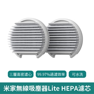 小米 米家無線吸塵器Lite【台灣現貨 免運】替換濾心 HEPA濾心(2入) 手持吸塵器 無線吸塵器 濾芯 小米有品