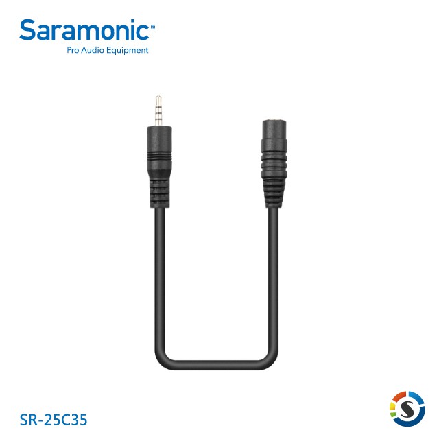 Saramonic楓笛 SR-25C35 音頻轉接線(3.5mm轉2.5mm)