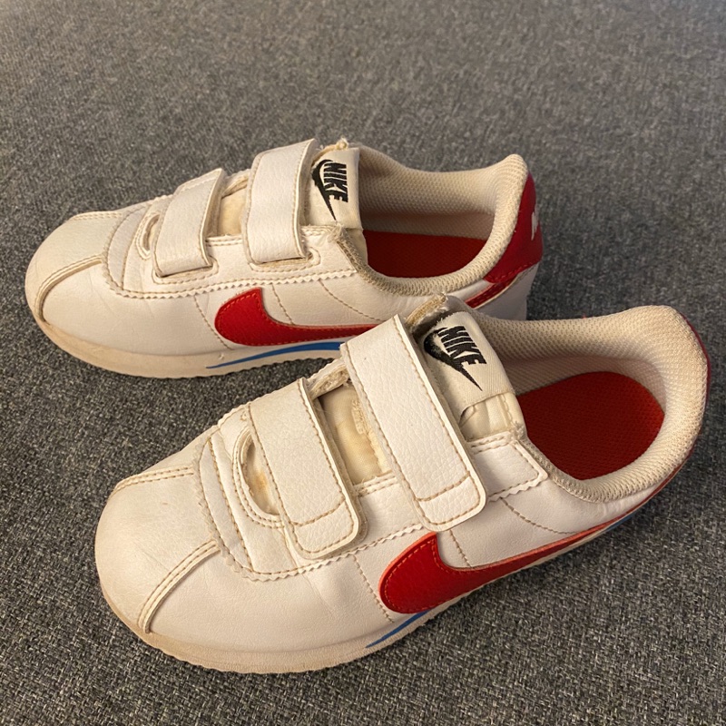 (限賣家) Nike Kids Cortez Shoes 小童白紅藍阿甘鞋 - 13C
