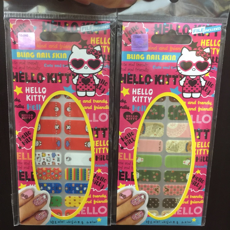 全新 Hello Kitty 搖滾指甲彩繪貼