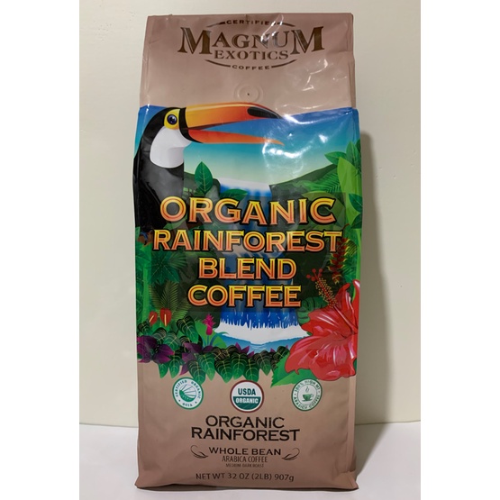 【好市多】MAGNUM-熱帶雨林有機咖啡豆/大嘴鳥咖啡豆（907公克 / 包）