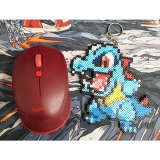 寶可夢 pokemon go 神奇寶貝 金銀版御三家小鋸鱷 10公分8bit畫素拼豆鑰匙圈