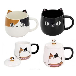 現貨🌸日本 陶瓷 貓咪 小貓 三毛貓 黑貓 貓咪三兄弟 馬克杯 水杯 咖啡杯 杯子