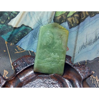 【禾賢行】天然翡翠.緬甸玉.黃翡蜜糖黃-牧童詩.佛與常伴.手工精雕墬子.項鍊.玉珮.ZGP0I453867