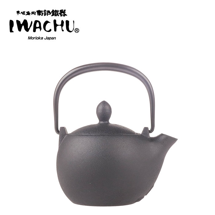 日本製『IWACHU』南部鐵器 岩鑄 0.3L急須壺 12027 馬卡龍黑色泡茶壺
