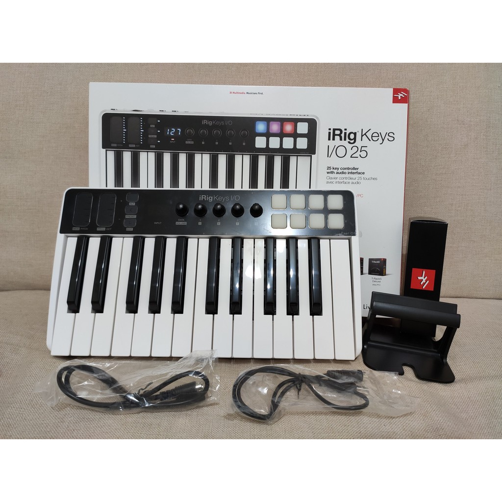 【二手良品】IK Multimedia iRig Keys I/O 結合25 鍵MIDI 控制器和整合式音訊介面