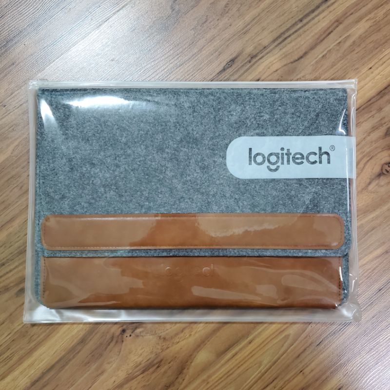 【完售】Logitech/羅技 羊毛氈 鍵盤/筆電/平板 皮革灰 保護套