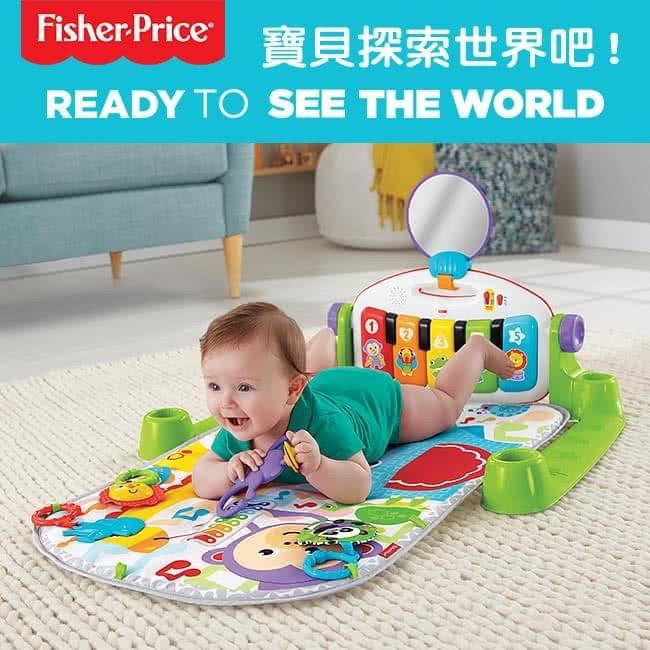 ‖ 浩克寶寶 ‖ ◍ 費雪 Fisher-Price 可愛動物寶寶嬰兒鋼琴健力架 健身器遊戲墊踢踏琴玩具踢踢琴