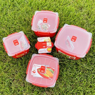 現貨🇳🇿紐西蘭sistema紅色微波蒸煮保鮮盒/蒸盤 271ml、880ml、1.4L、2.4L、3.2L