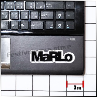 FG派對人►MaRLo LOGO 電音貼紙 耐刮防水貼紙 電音 派對周邊 行李箱貼紙