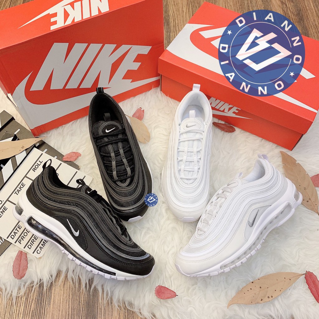 帝安諾-實體店面 NIKE AIR MAX97 氣墊 慢跑鞋 男女 全白 黑白  921733 DH8016-100